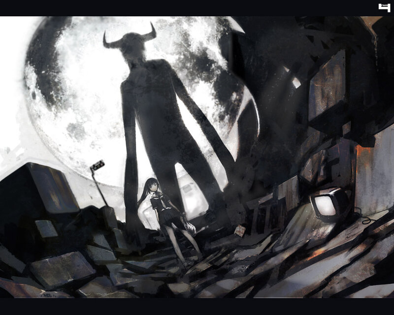 Girl and Shadow Figure