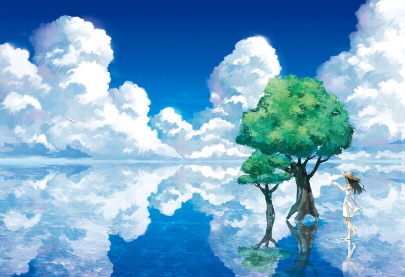 Girl and Tree in Water