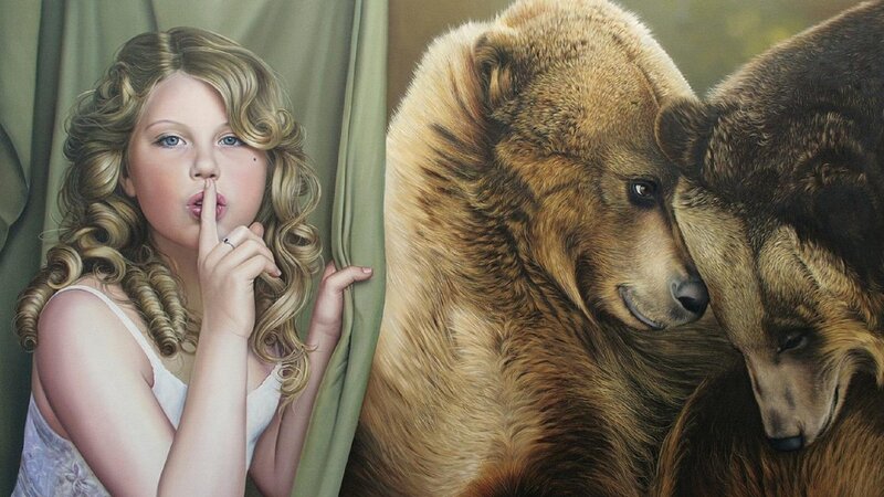 Girl and Two Bears