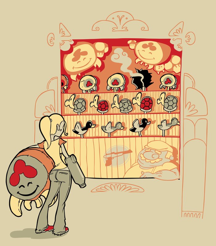 Girl at a carnival game