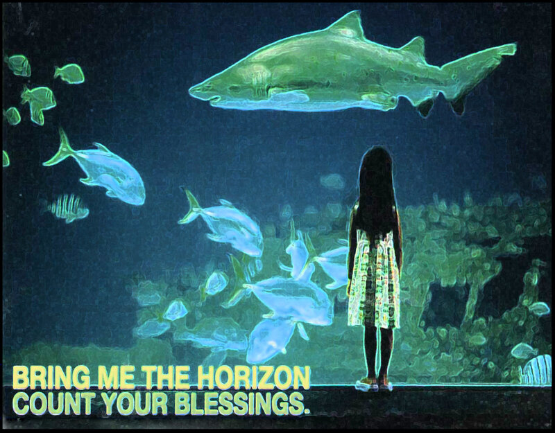 Girl at aquarium with fish