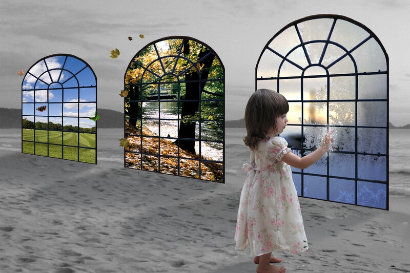Girl at Arched Windows