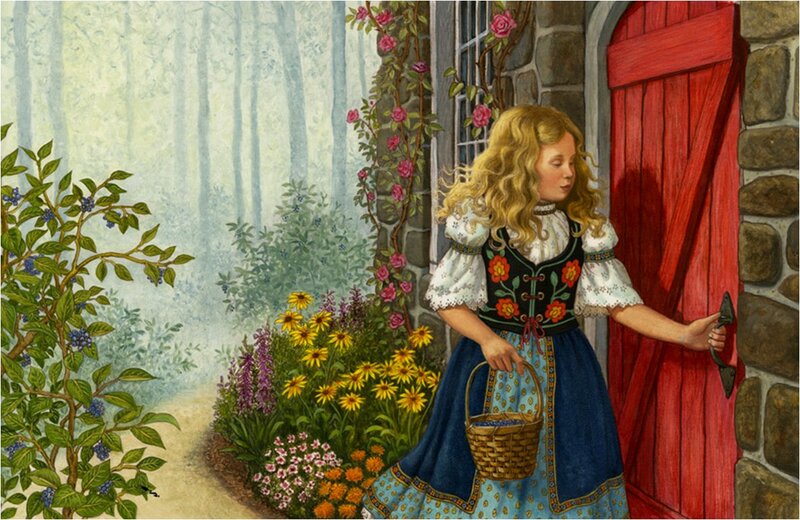 Girl at Red Door
