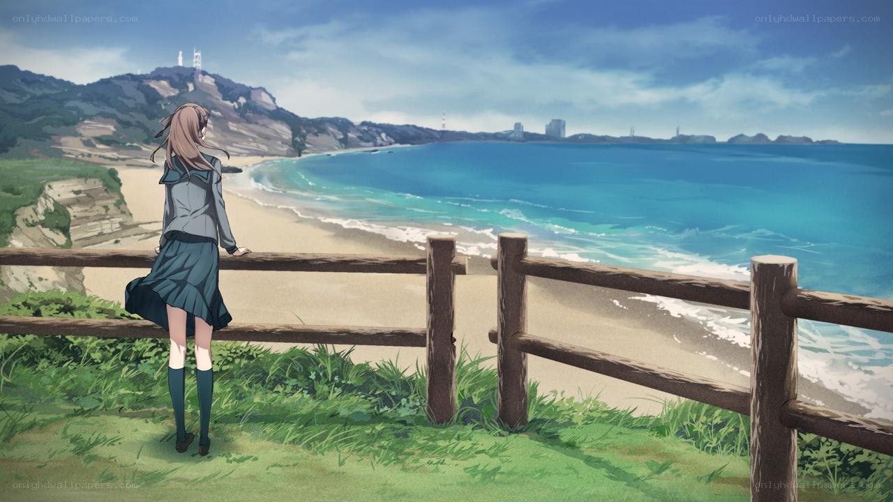 girl at seaside overlook