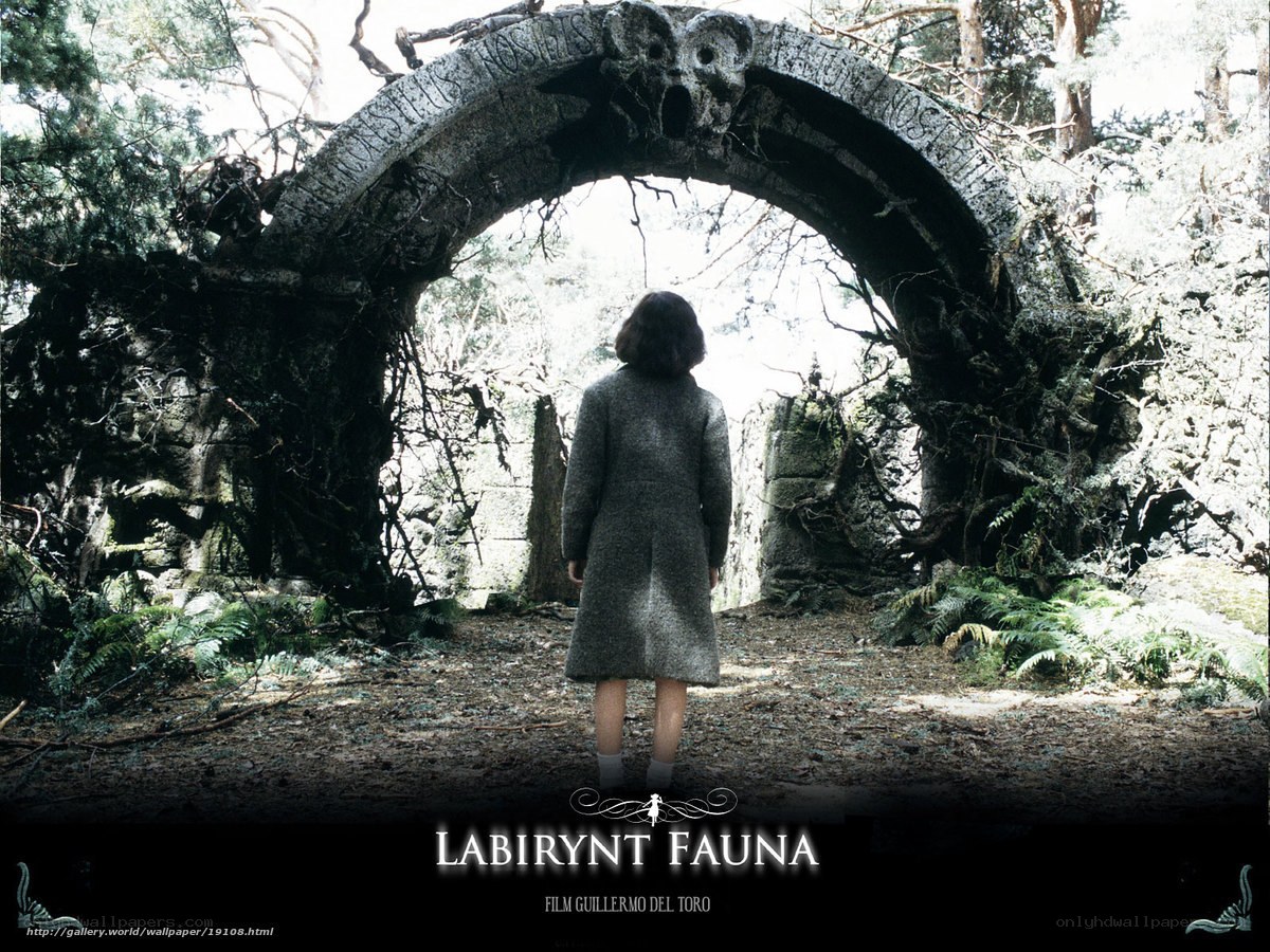 Girl at stone archway