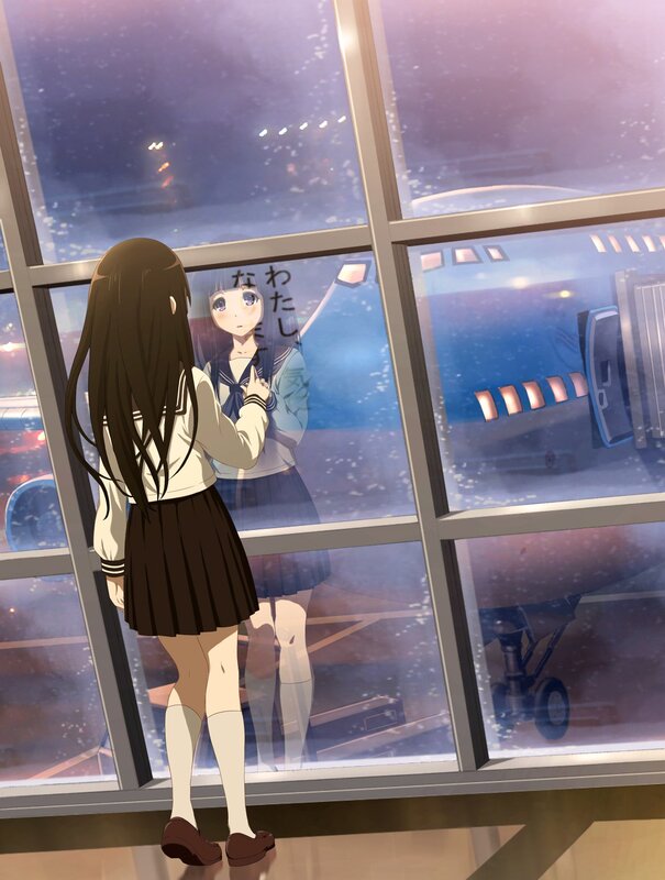Girl at the airport window