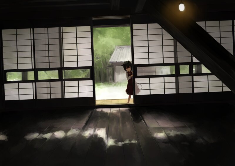 girl at the doorway