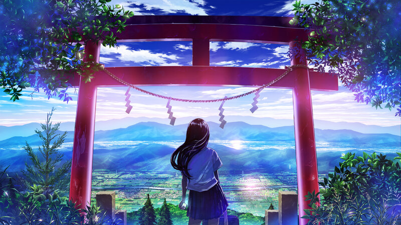 Girl at Torii Gate