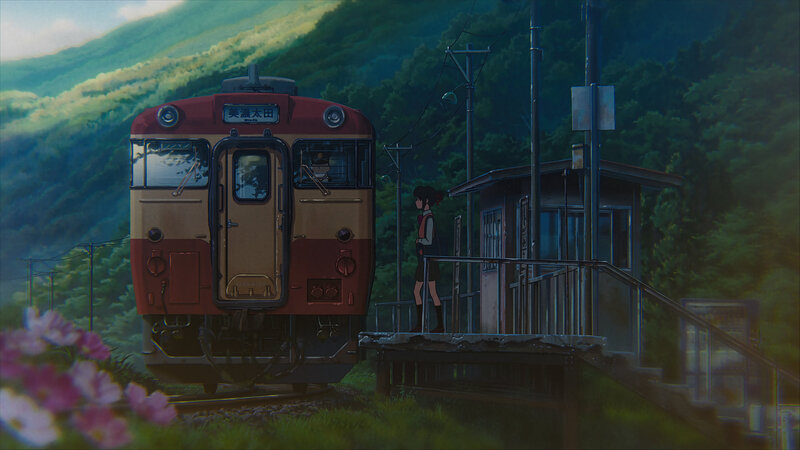 Girl at Train Station — Green