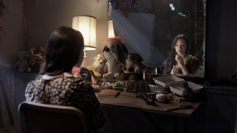 Girl at Vanity Mirror