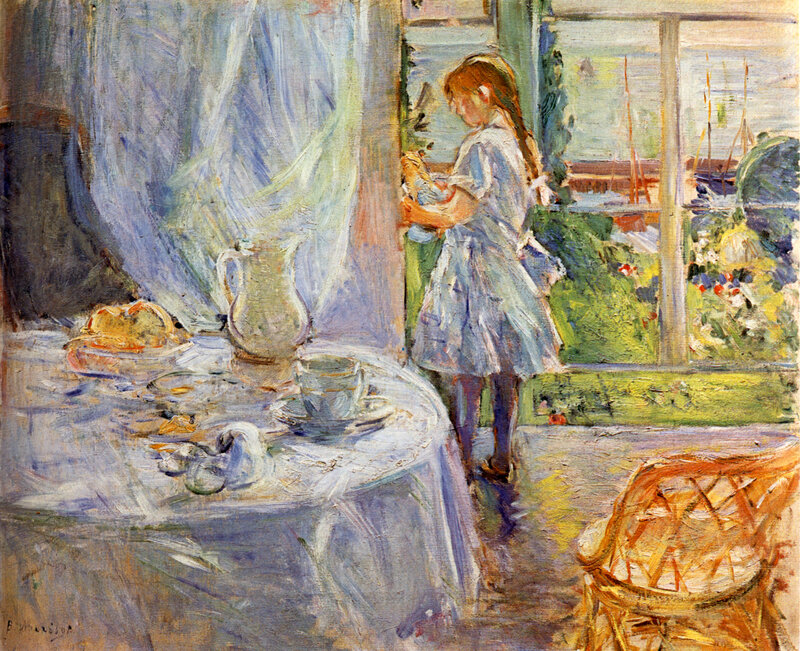 Girl at Window with Table