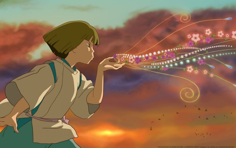 Girl Blowing Flowers