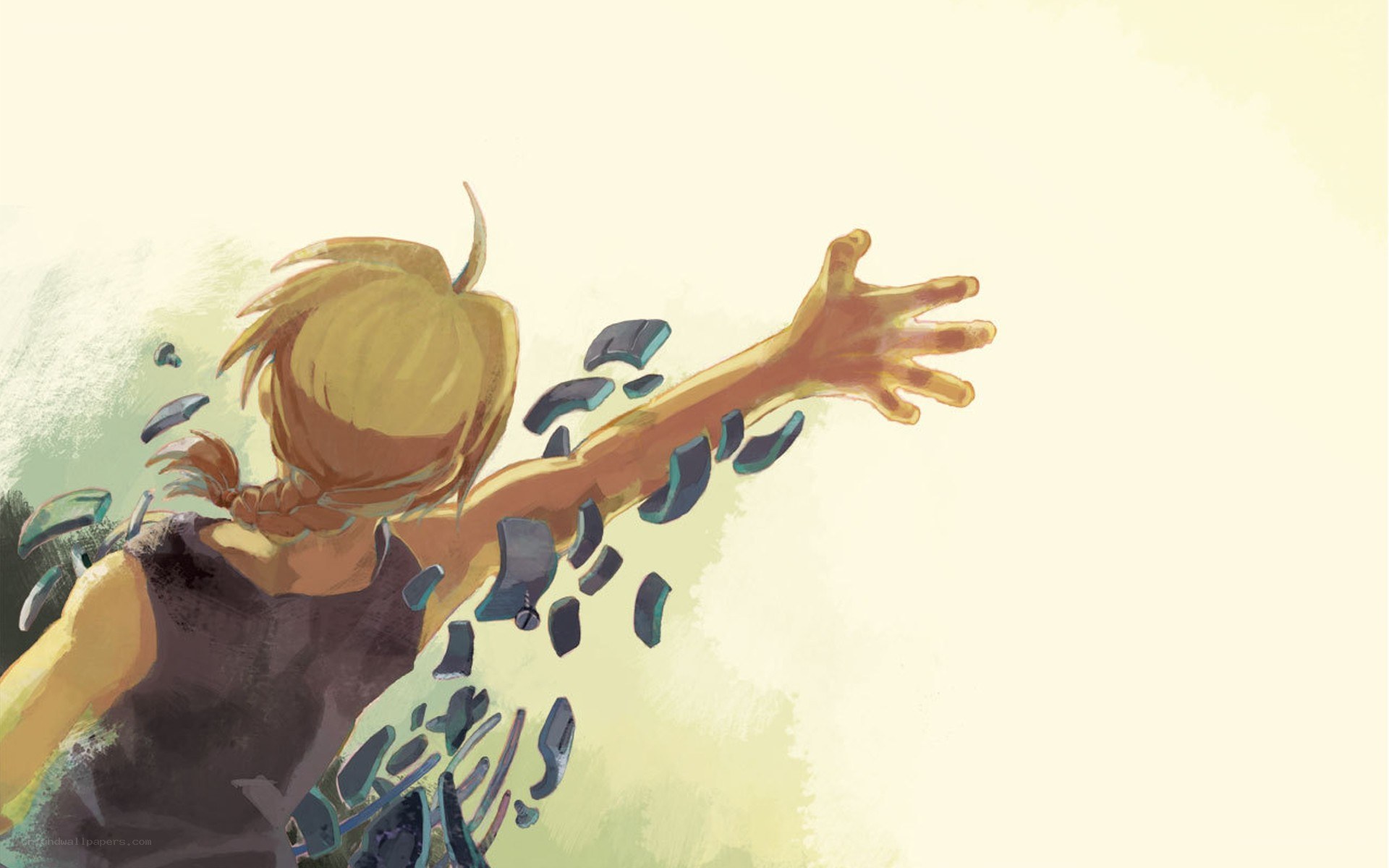girl breaking through barrier