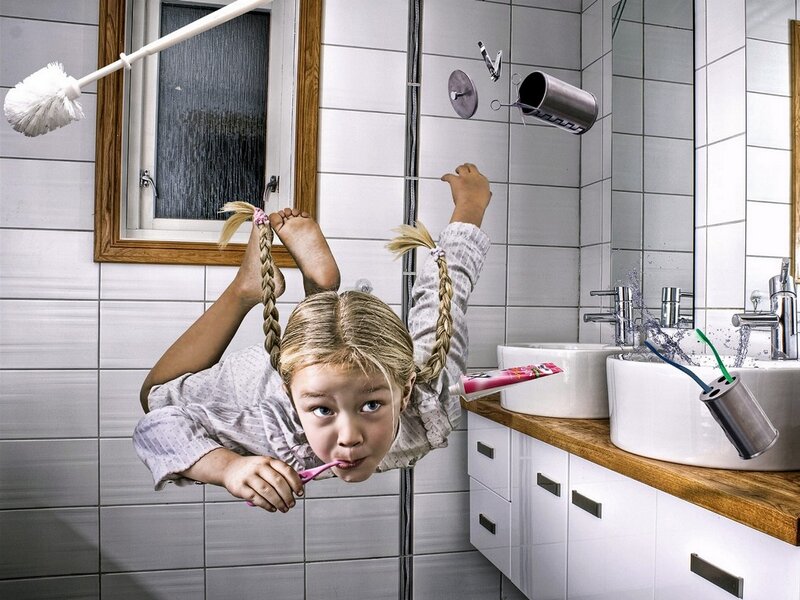 Girl Brushing Teeth