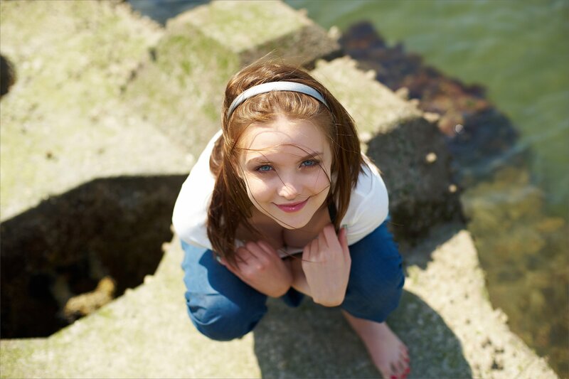 girl by the water