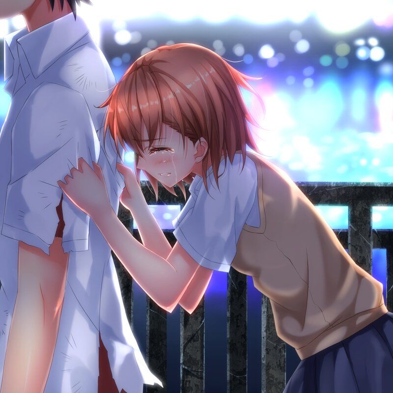 Girl Clinging to Boy