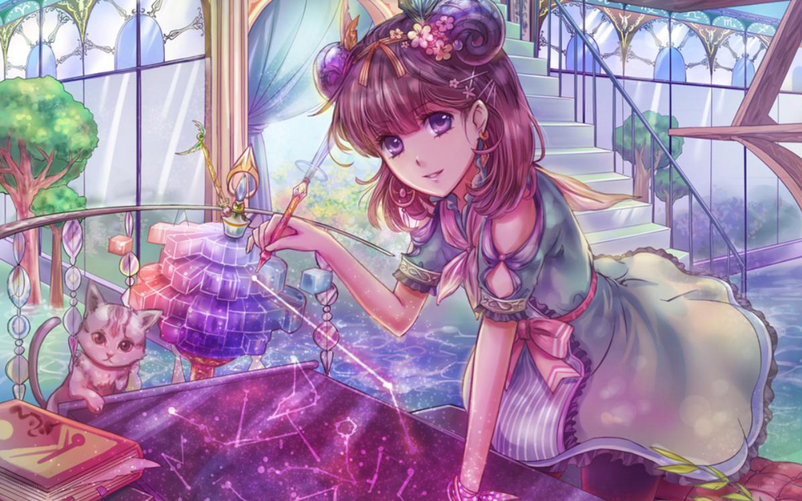 girl crafting with magic