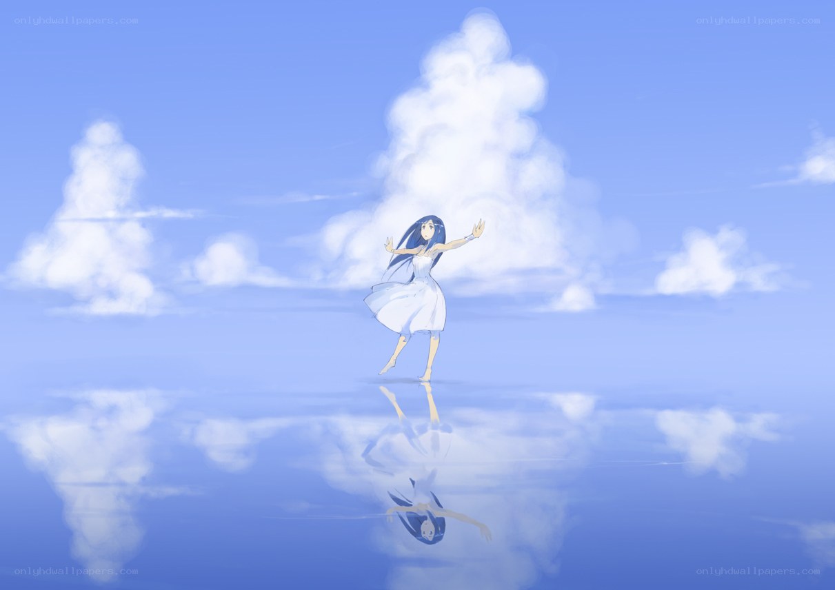 girl dancing in sky