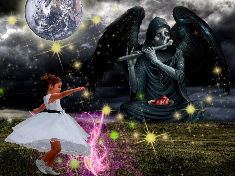 Girl Dancing with Angel