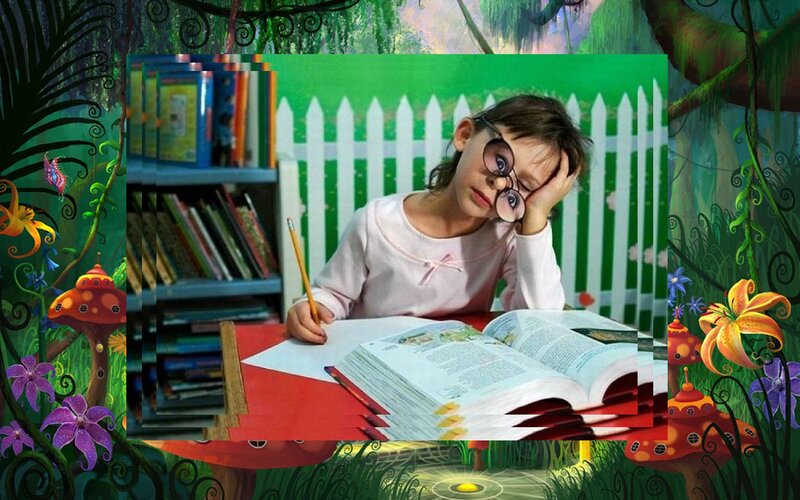Girl Doing Homework
