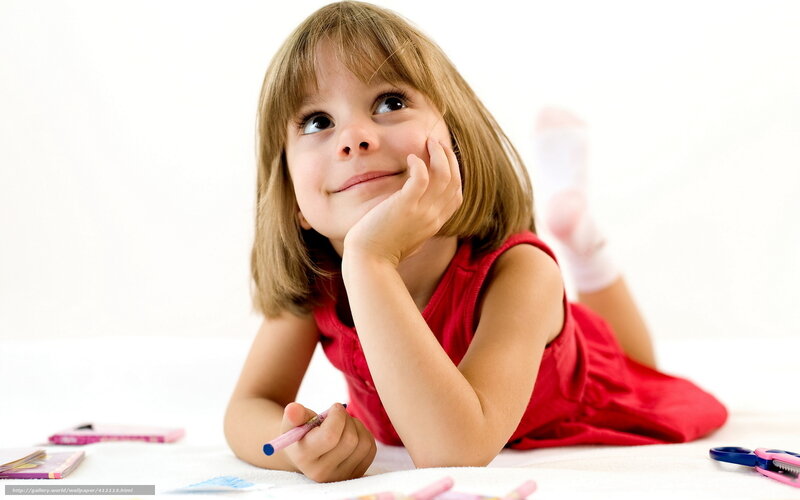 girl drawing on the floor