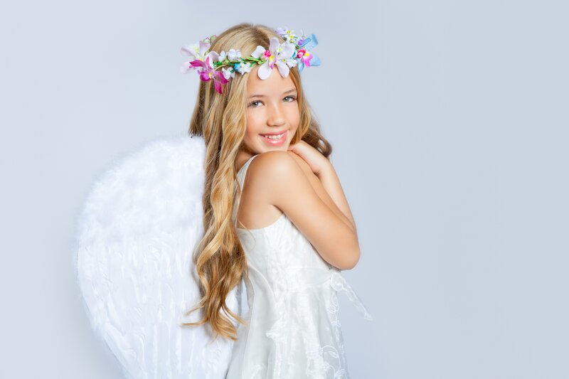girl dressed as an angel