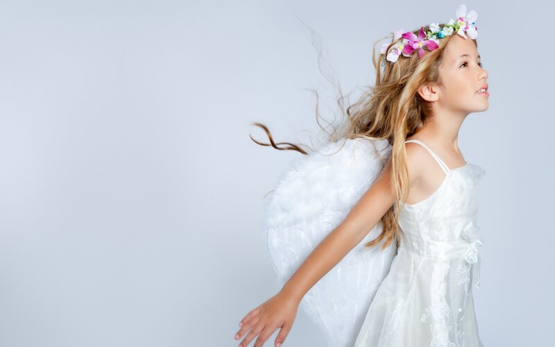 girl dressed as an angel