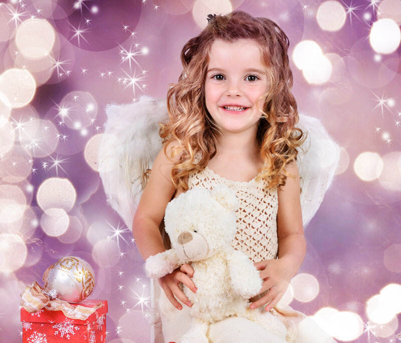 Girl Dressed as an Angel — Purple