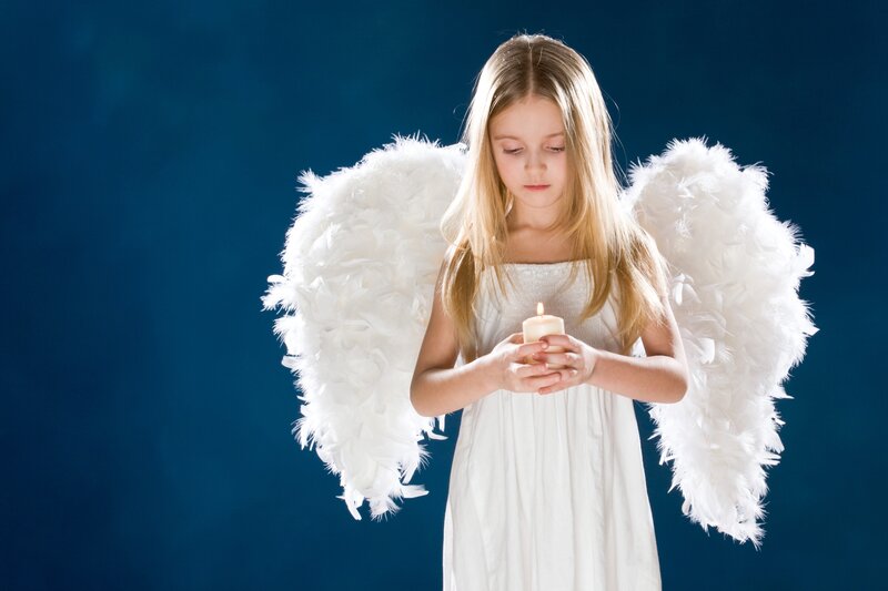 girl dressed as an angel