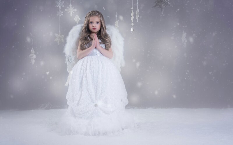 Girl Dressed as Angel