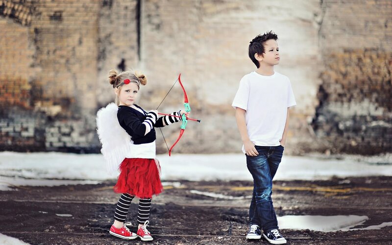 Girl Dressed as Cupid