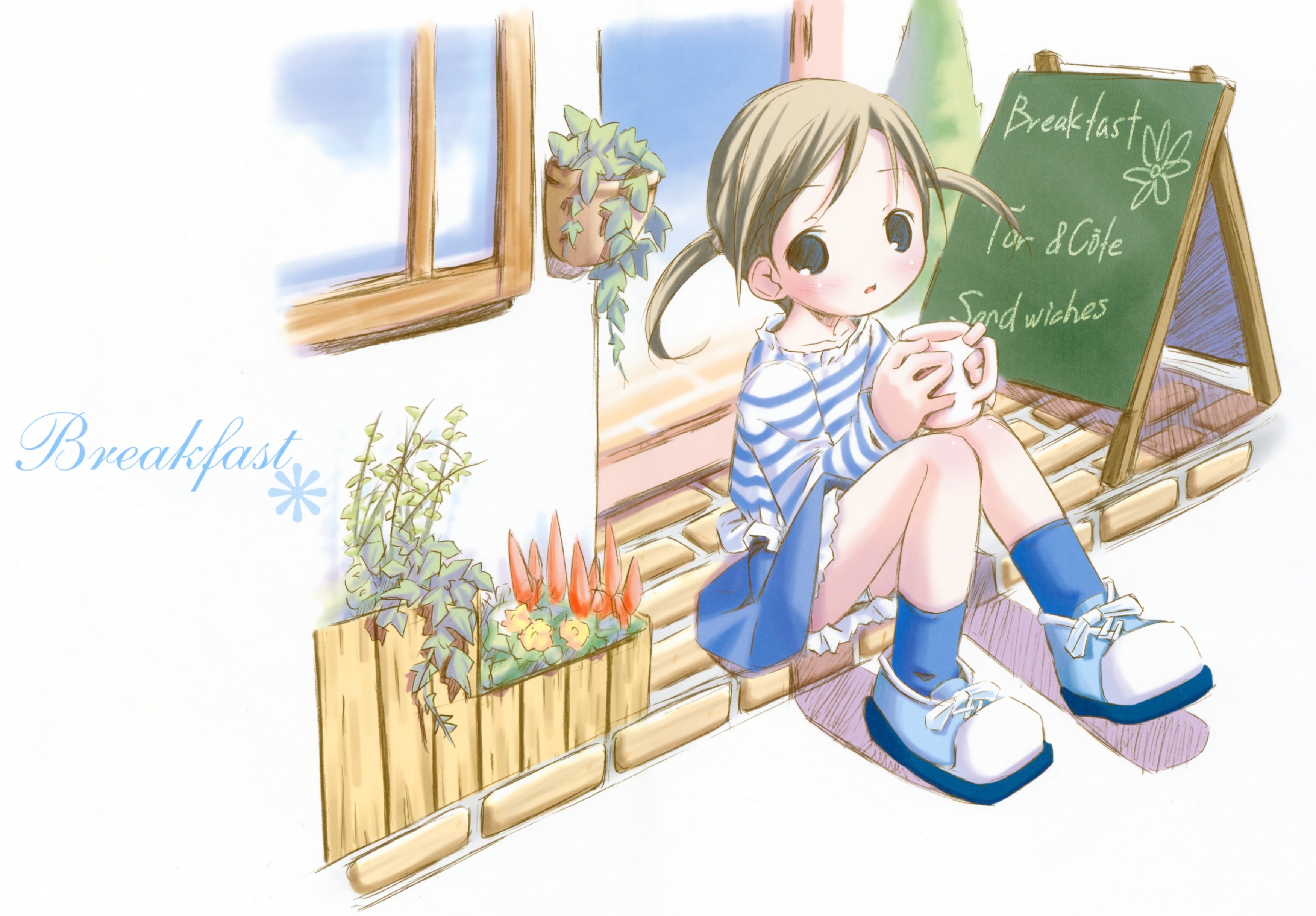 girl drinking coffee at cafe