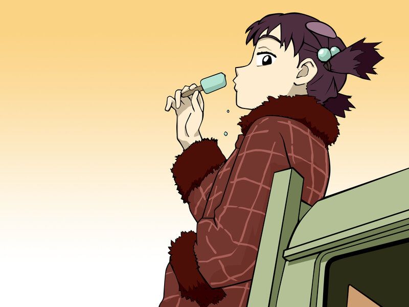 girl eating ice cream