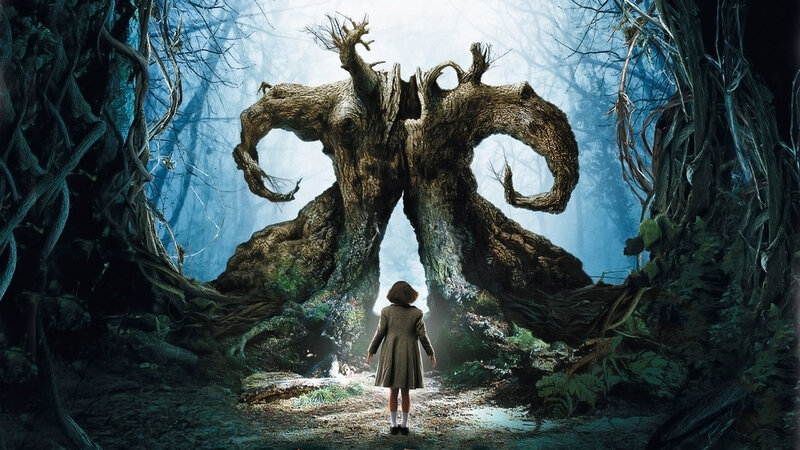 girl facing tree monster