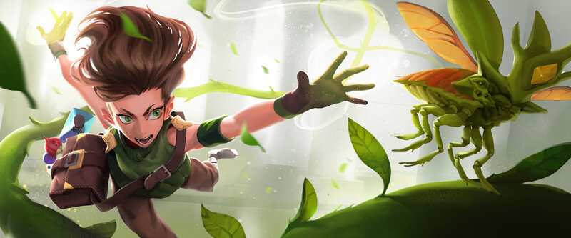 Girl Fighting Insect