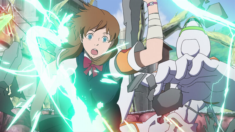girl fighting with energy blades