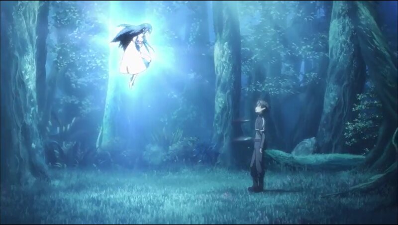 Girl Floating in Forest
