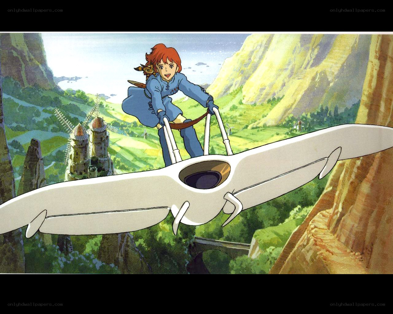 girl flying a glider