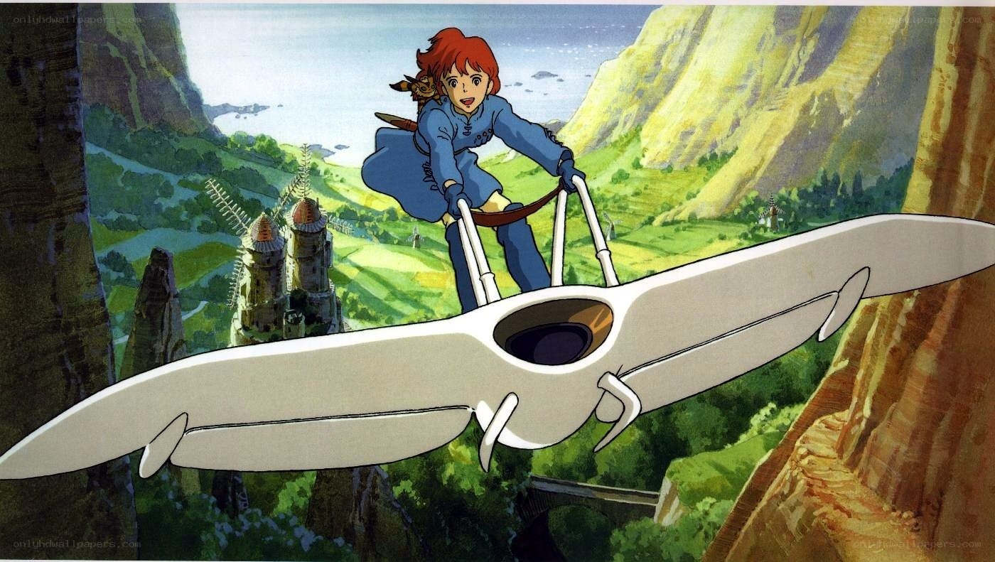 girl flying a mechanical bird