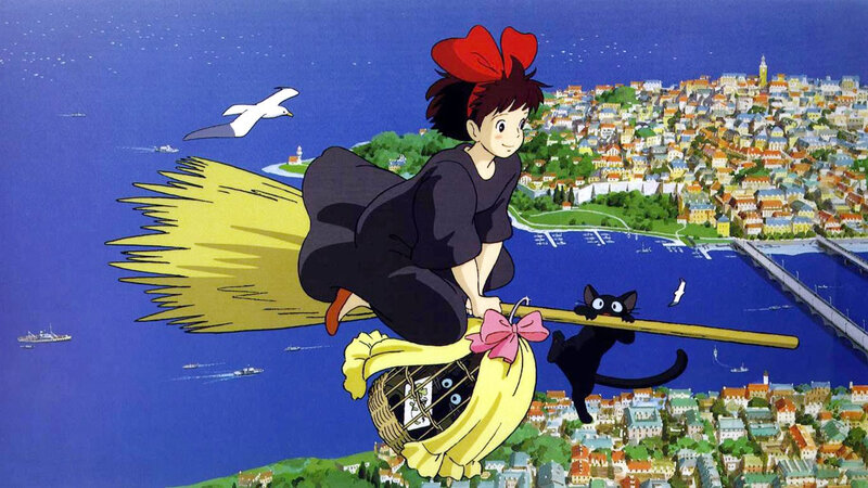Girl Flying on Broomstick