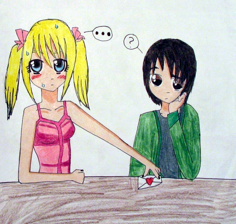 Girl Giving Letter to Boy