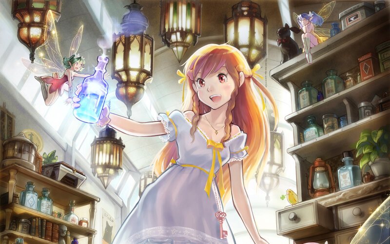 Girl Holding a Bottle