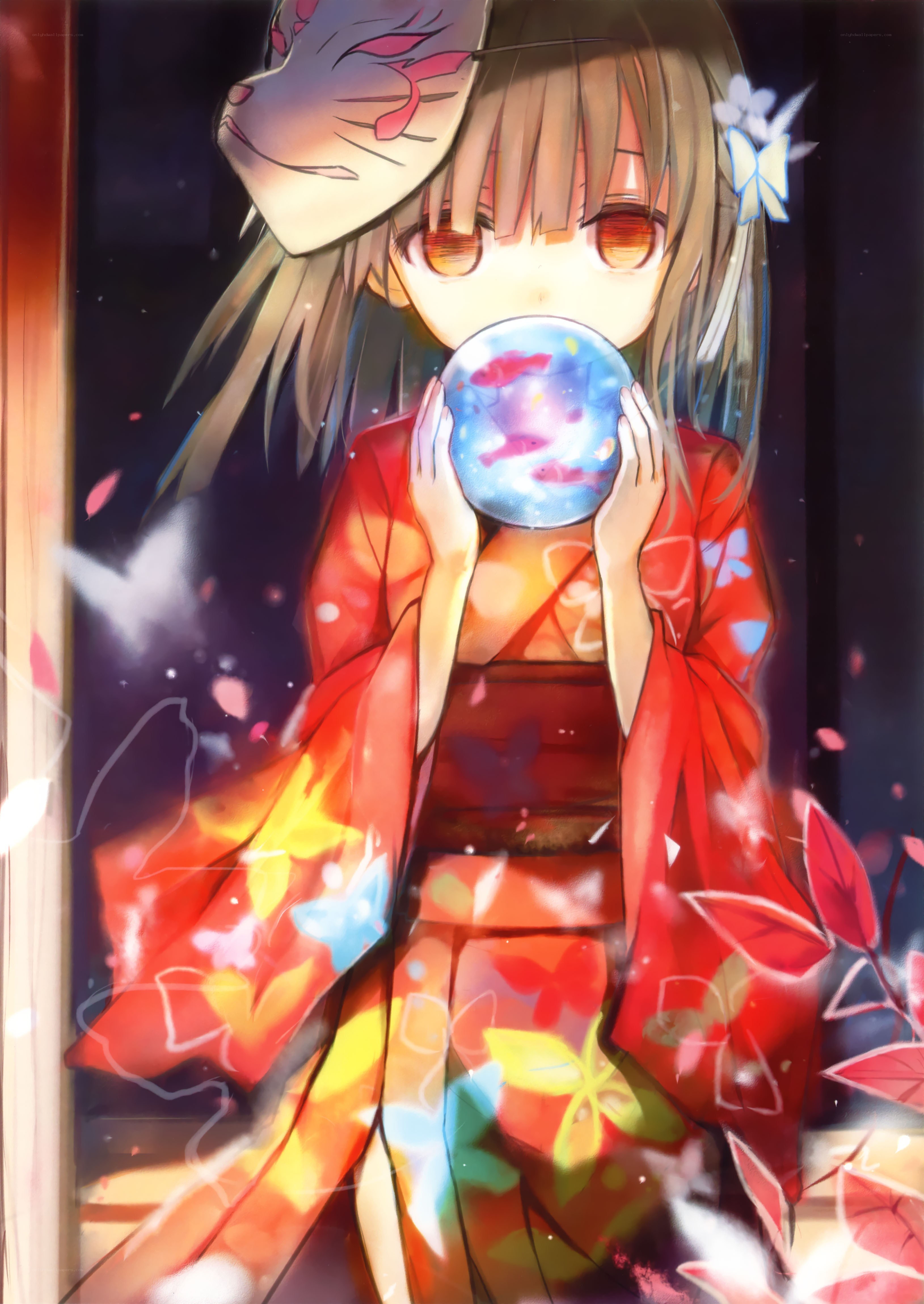 girl holding a crystal ball
