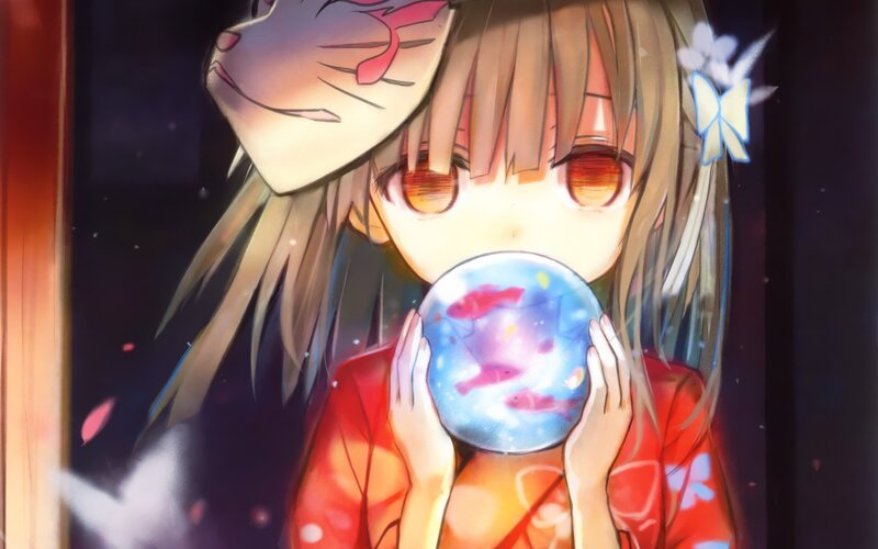girl holding a crystal ball