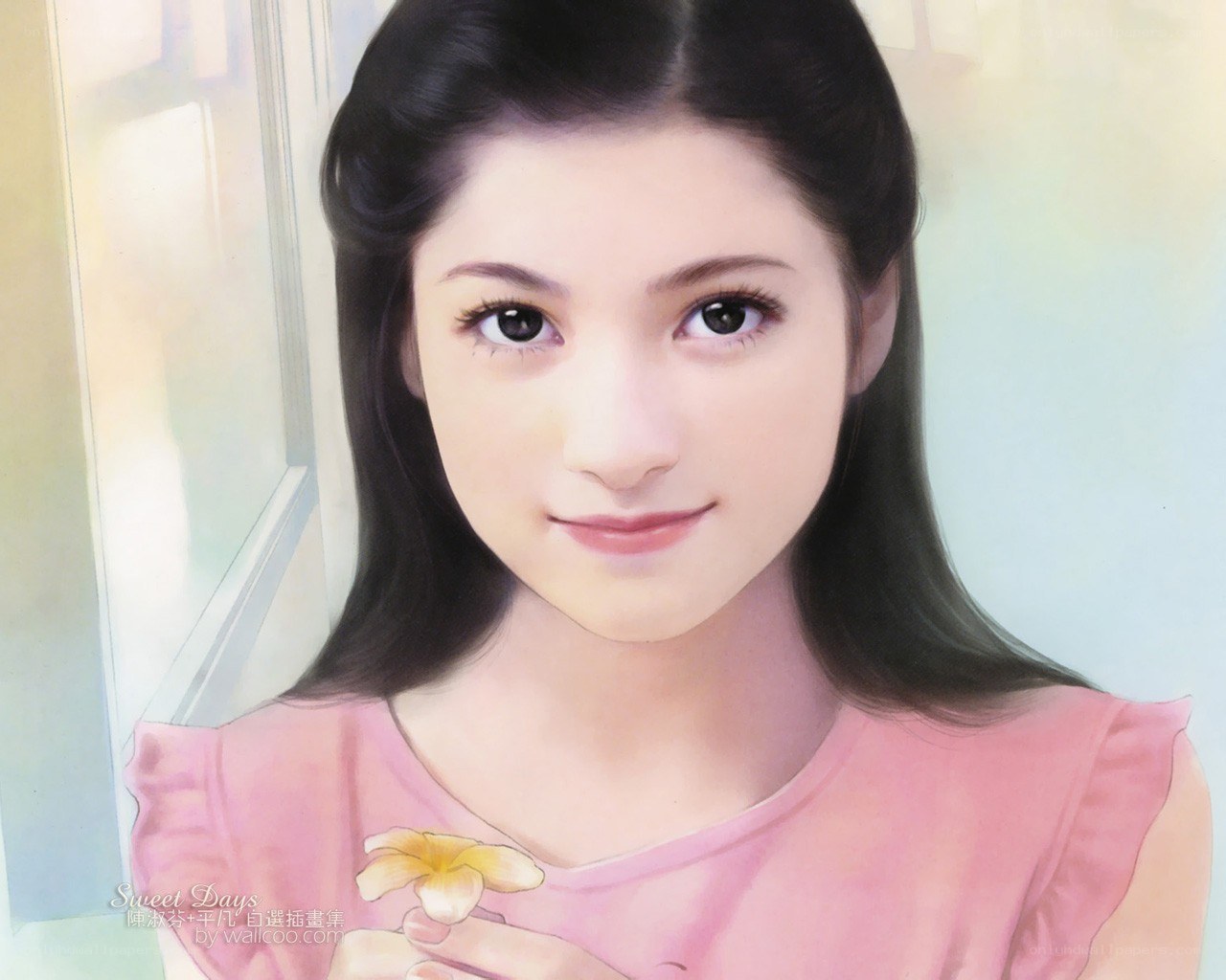 girl holding a flower