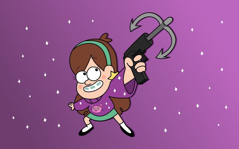 Girl Holding a Grappling Gun