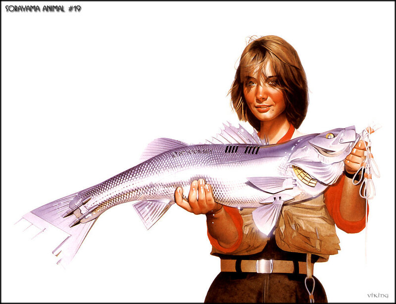 Girl holding a large fish