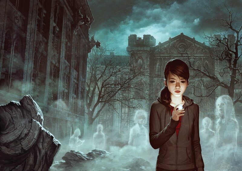 Girl Holding a Light — Gray