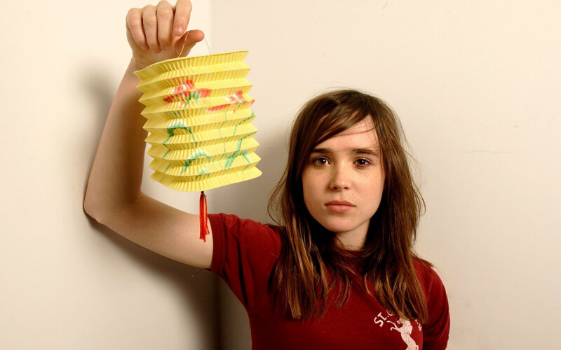 Girl holding a paper lantern