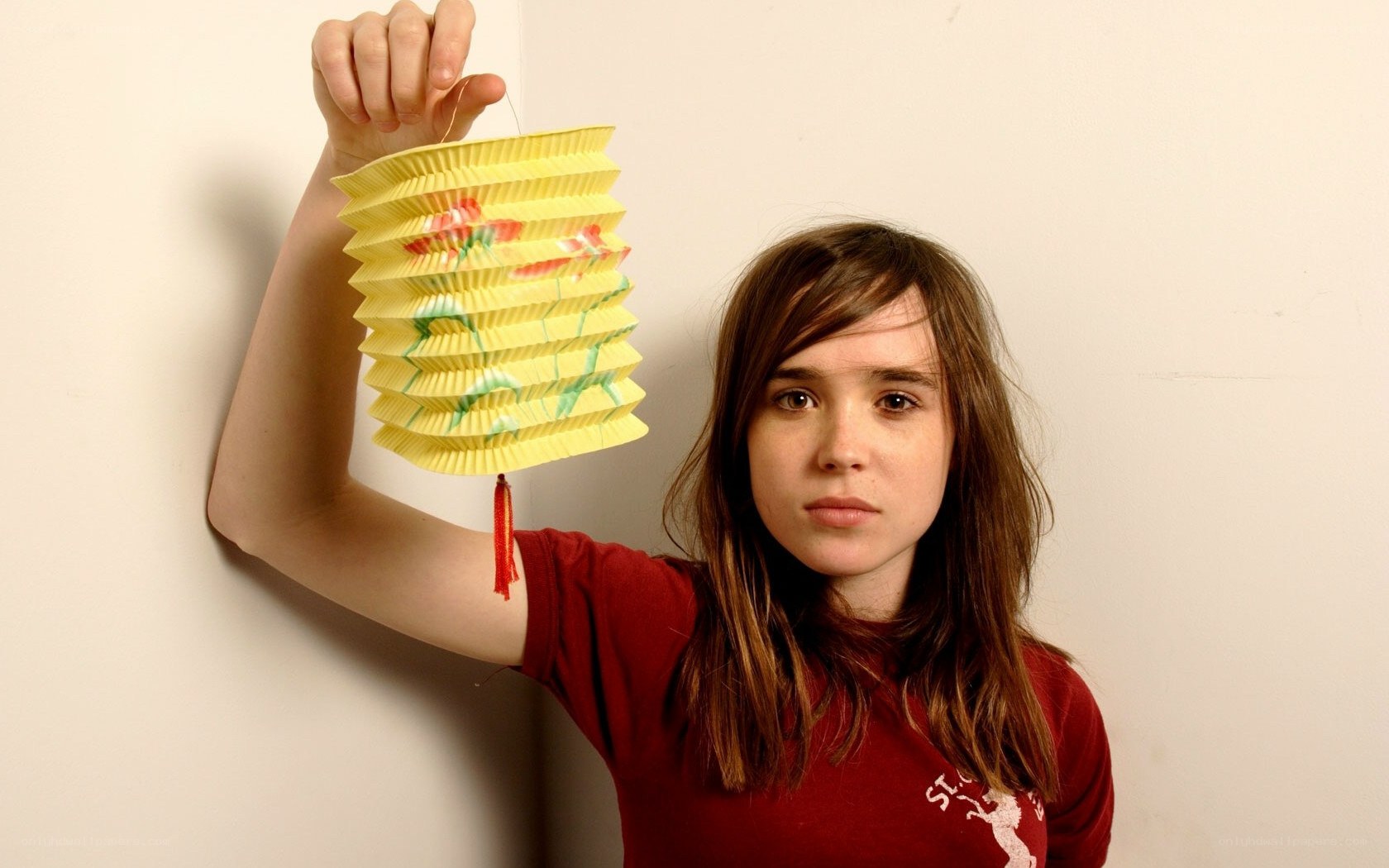 Girl holding a paper lantern